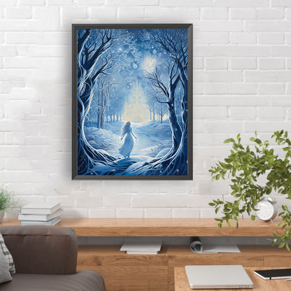 Winter Snow Angel - Full Round Drill Diamond Painting 30*40CM