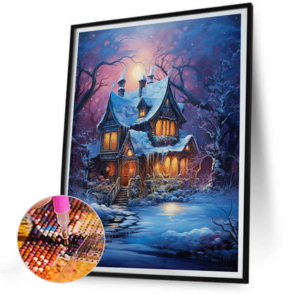 Winter Village - Full Round Drill Diamond Painting 30*40CM