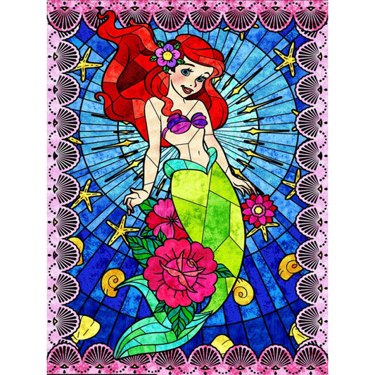 Mermaid Ariel - Full Round Drill Diamond Painting 30*40CM