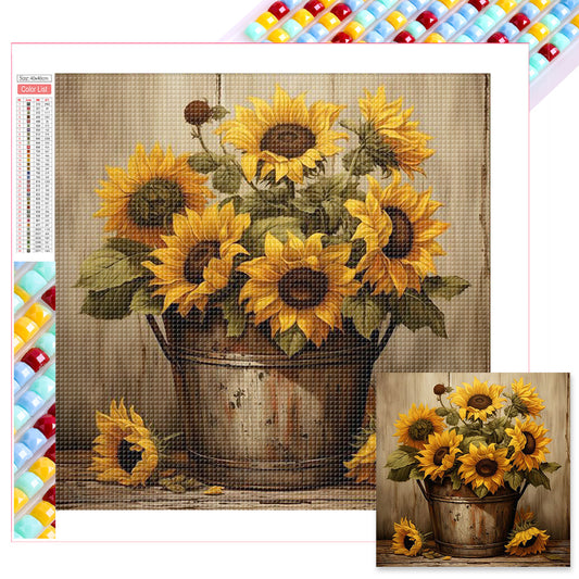 Sunflower - Full Square Drill Diamond Painting 40*40CM