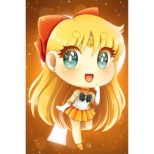 Sailor Moon Q Version - Full Round Drill Diamond Painting 30*45CM