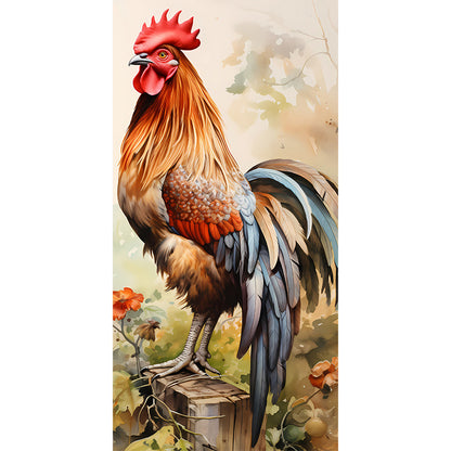 Pastoral Animal Rooster - Full Round Drill Diamond Painting 40*80CM