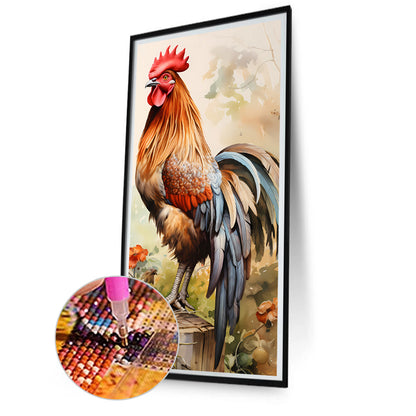 Pastoral Animal Rooster - Full Round Drill Diamond Painting 40*80CM