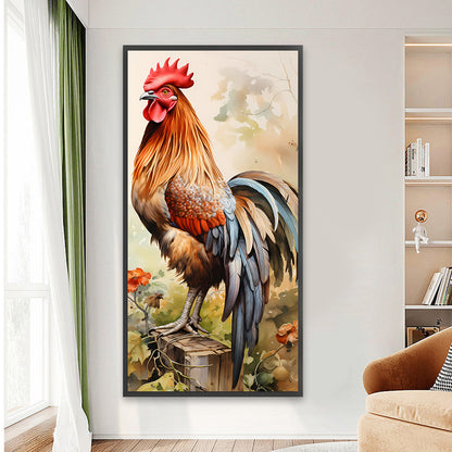 Pastoral Animal Rooster - Full Round Drill Diamond Painting 40*80CM