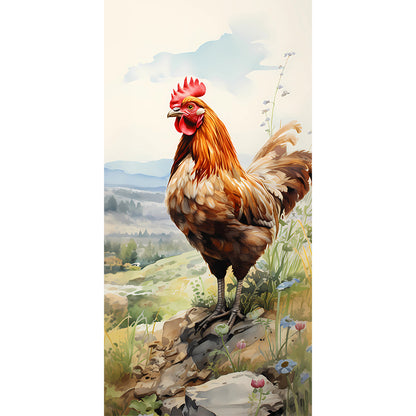 Pastoral Animal Rooster - Full Round Drill Diamond Painting 40*80CM