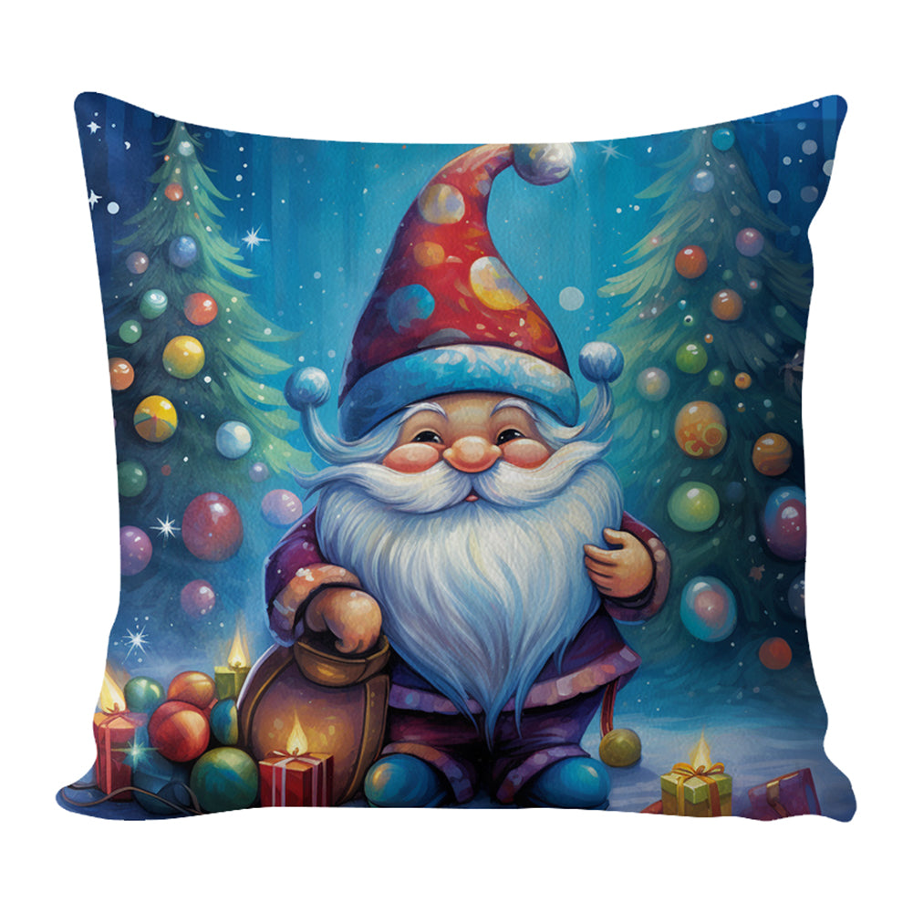 17.72x17.72In Cross Stitch Stamped Pillow Cover Kit with Zip (Christmas Gnome)