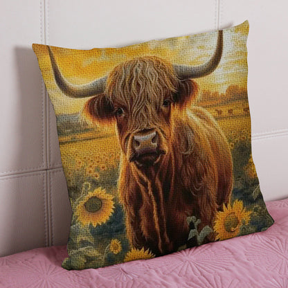 17.72x17.72In Alpine Yak Cross Stitch Stamped Pillow Cover Kit with Zip (#2)