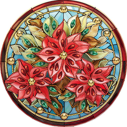 Christmas Christmas Flowers - Special Shaped Drill Diamond Painting 30*30CM