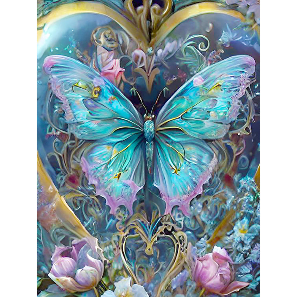 Sequestering Butterflies - Full Round Drill Diamond Painting 30*40CM