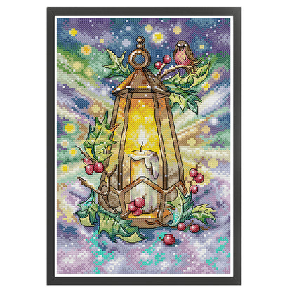 Winter Lantern - 16CT Stamped Cross Stitch 18*26CM(Joy Sunday)