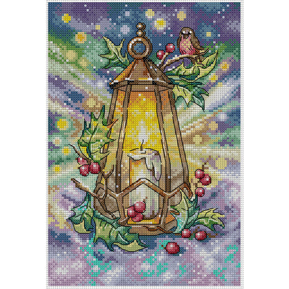 Winter Lantern - 16CT Stamped Cross Stitch 18*26CM(Joy Sunday)