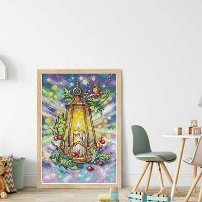 Winter Lantern - 16CT Stamped Cross Stitch 18*26CM(Joy Sunday)