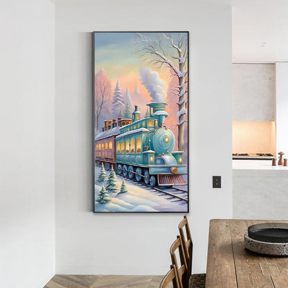 Snow Train - Full Round Drill Diamond Painting 40*70CM