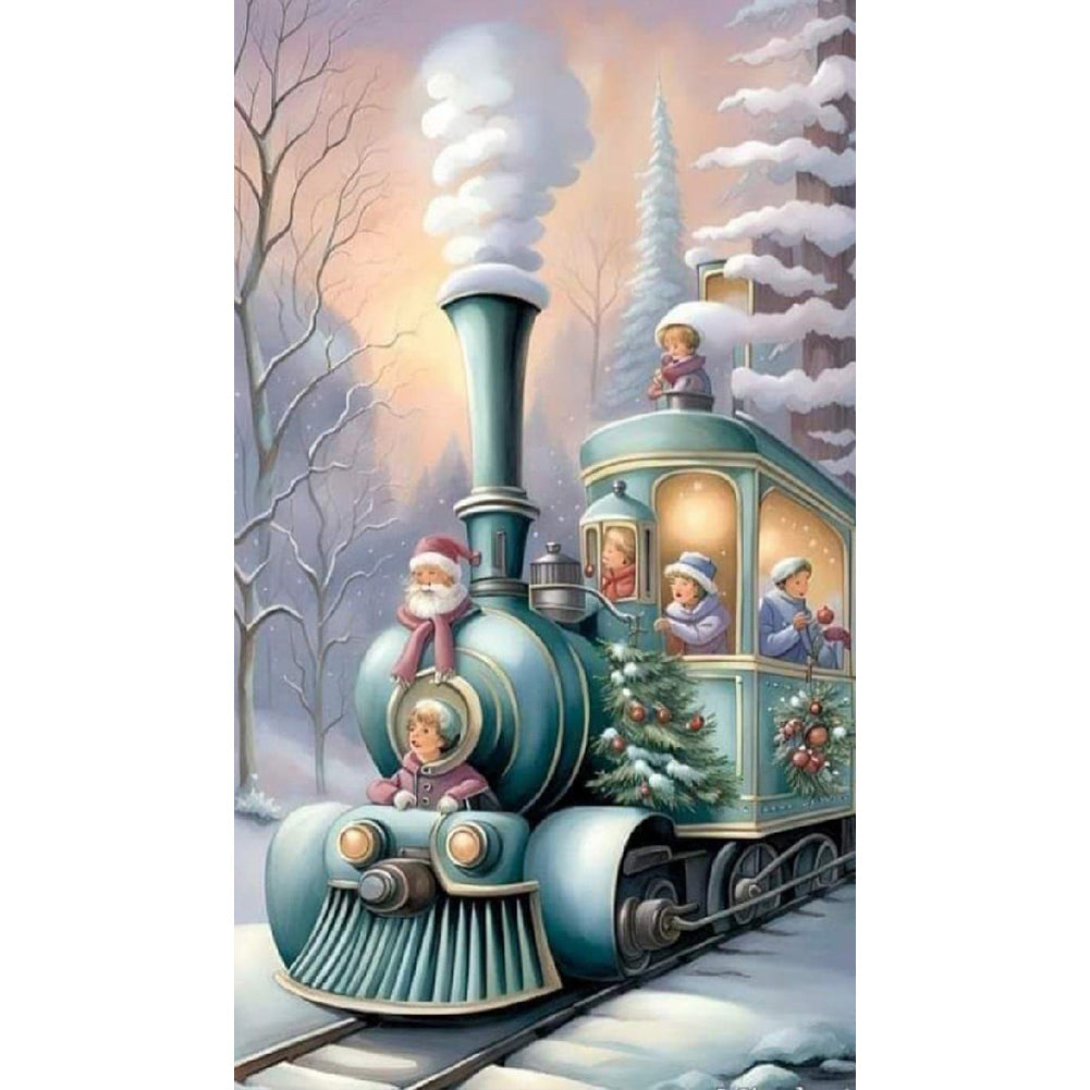Snow Train - Full Round Drill Diamond Painting 40*70CM