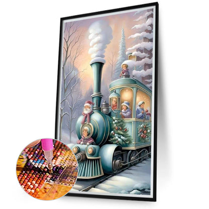 Snow Train - Full Round Drill Diamond Painting 40*70CM
