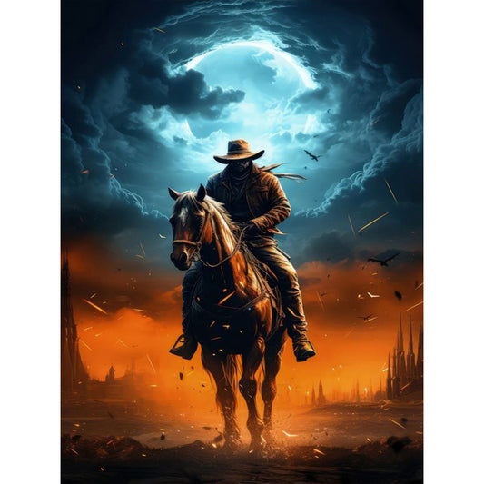 Handsome Cowboy - Full Round Drill Diamond Painting 30*40CM