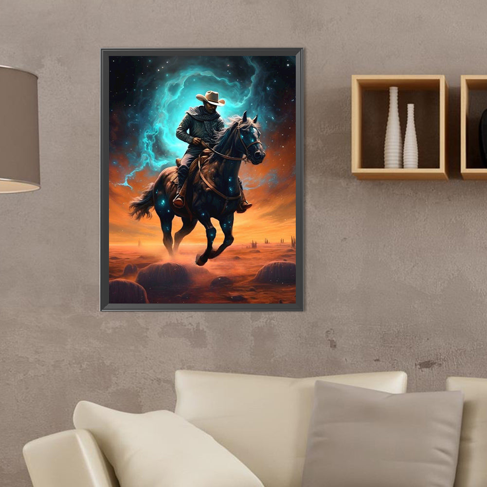 Handsome Cowboy - Full Round Drill Diamond Painting 30*40CM