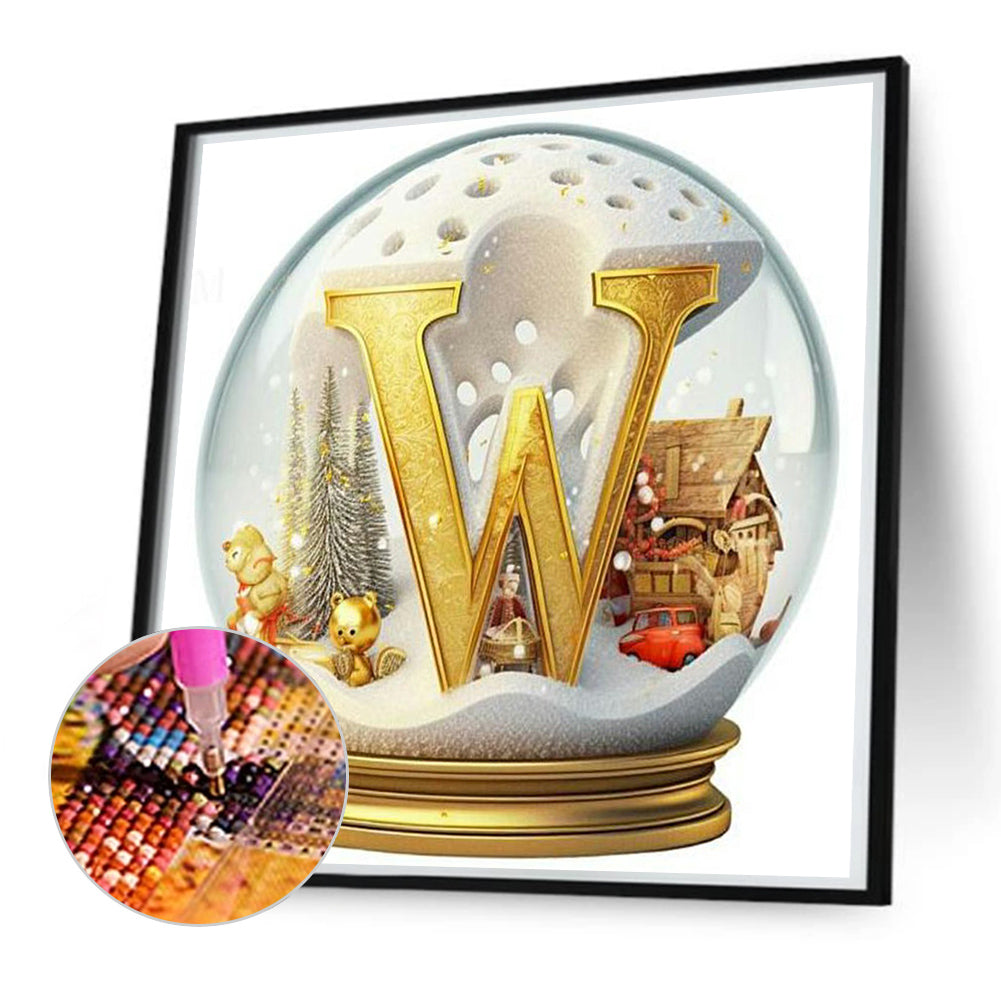 Christmas Crystal Ball W - Full Round Drill Diamond Painting 50*50CM