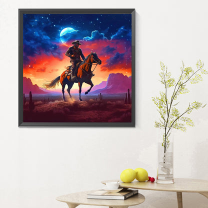 Handsome Cowboy - Full Round Drill Diamond Painting 30*30CM