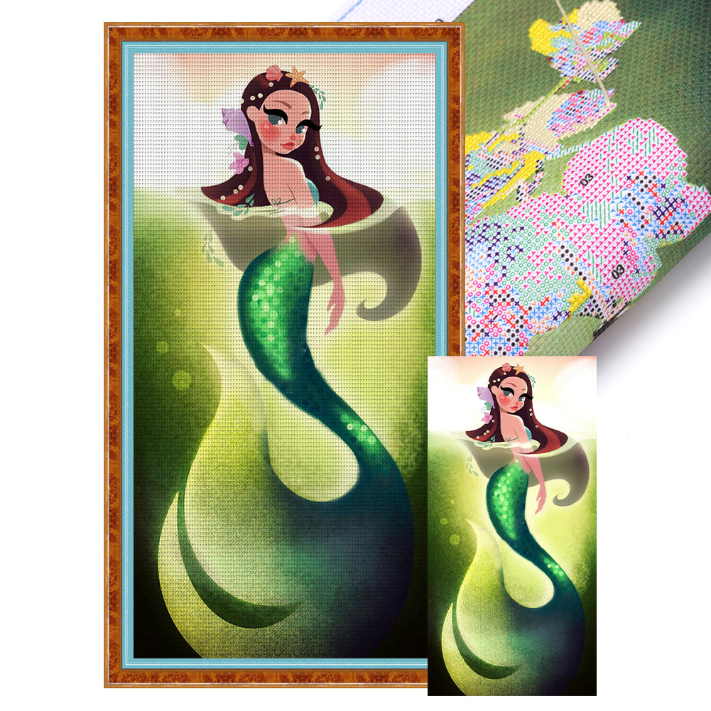 Disney Princess Ariel - 11CT Stamped Cross Stitch 40*80CM