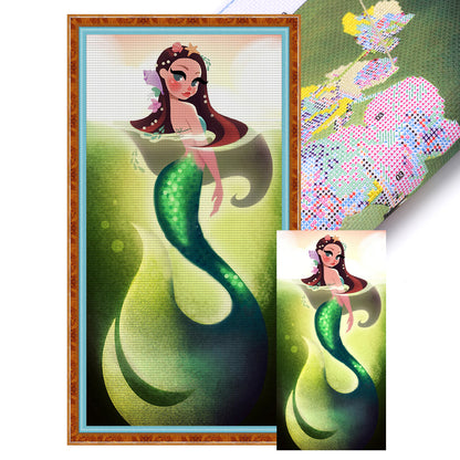 Disney Princess Ariel - 11CT Stamped Cross Stitch 40*80CM