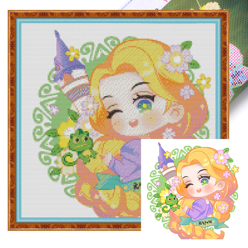 Disney Rapunzel - 9CT Stamped Cross Stitch 50*50CM