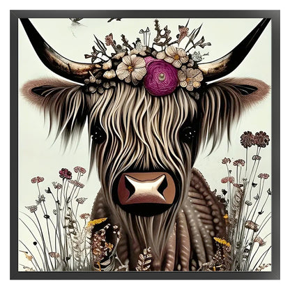 Alpine Yak - 11CT Stamped Cross Stitch 40*40CM