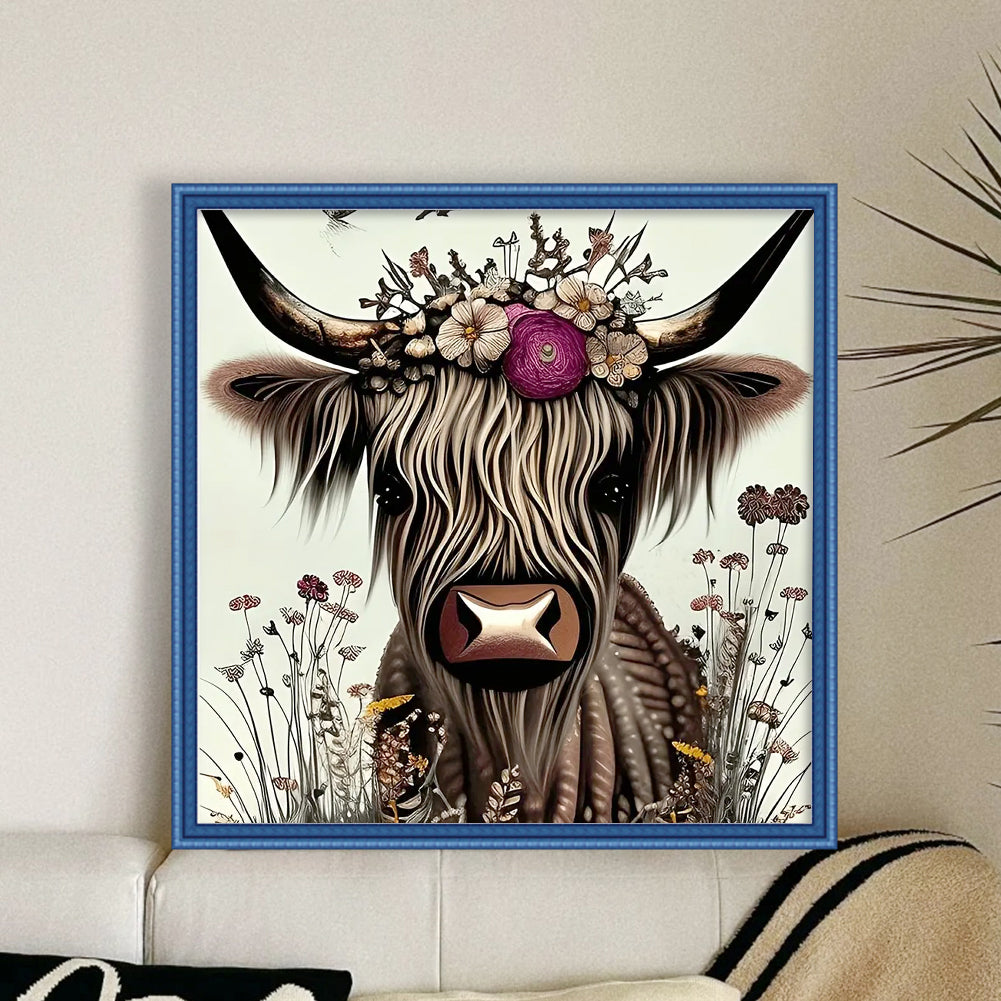 Alpine Yak - 11CT Stamped Cross Stitch 40*40CM