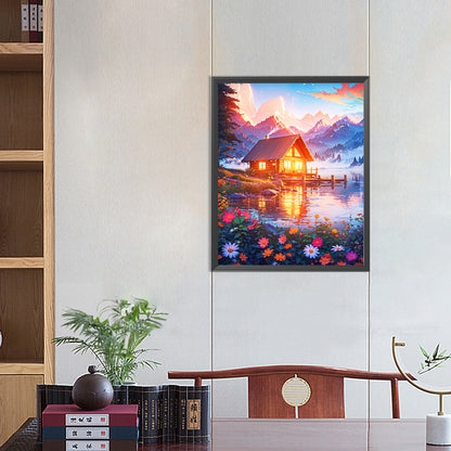 Seaside Cabin - Full Round Drill Diamond Painting 40*50CM