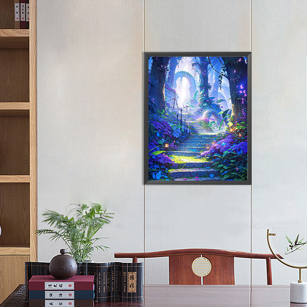 Forest Path - Full Round Drill Diamond Painting 40*50CM