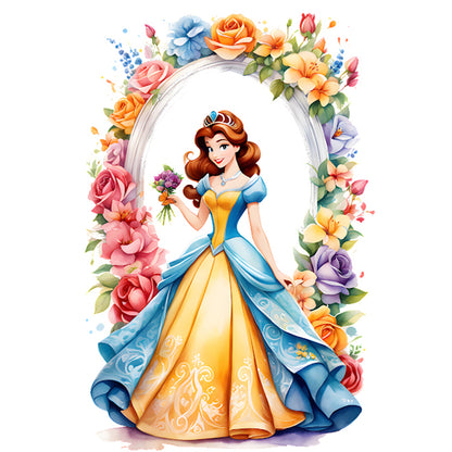 Flower Princess - 18CT Stamped Cross Stitch 35*50CM