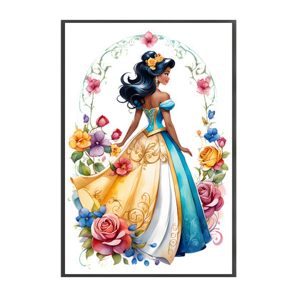 Flower Princess - 18CT Stamped Cross Stitch 35*50CM