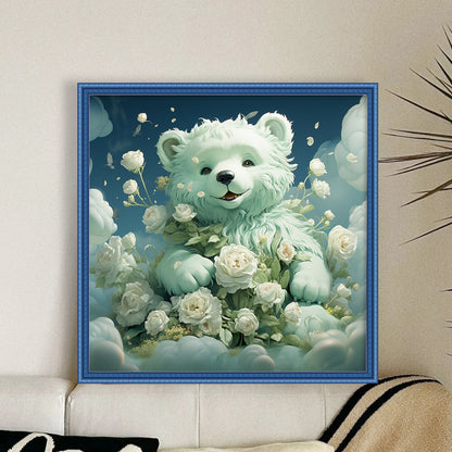 Cute Bear - 16CT Stamped Cross Stitch 50*50CM