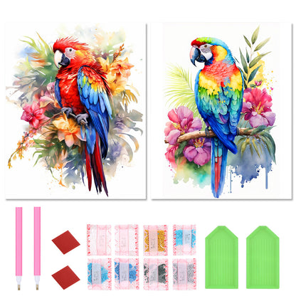 Macaw - Full Round Drill Diamond Painting 40*50CM
