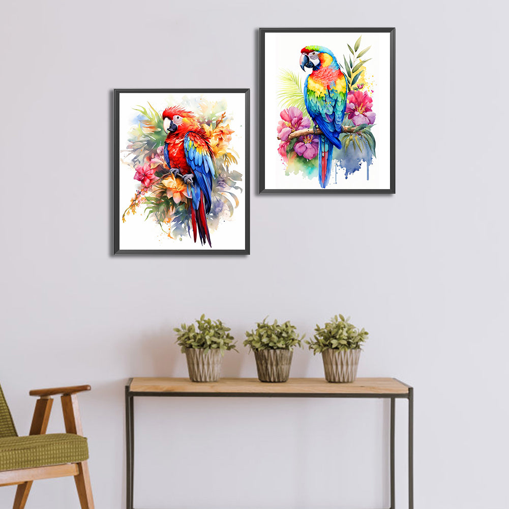 Macaw - Full Round Drill Diamond Painting 40*50CM