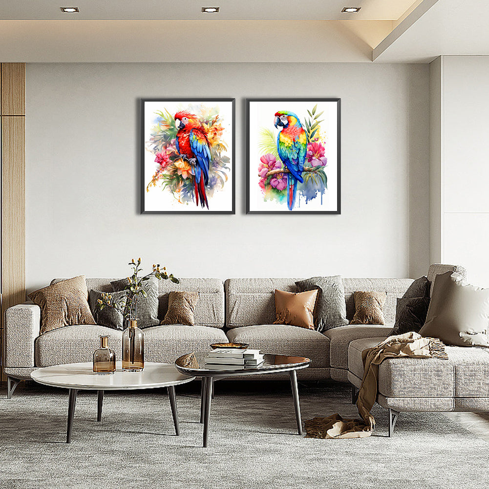 Macaw - Full Round Drill Diamond Painting 40*50CM
