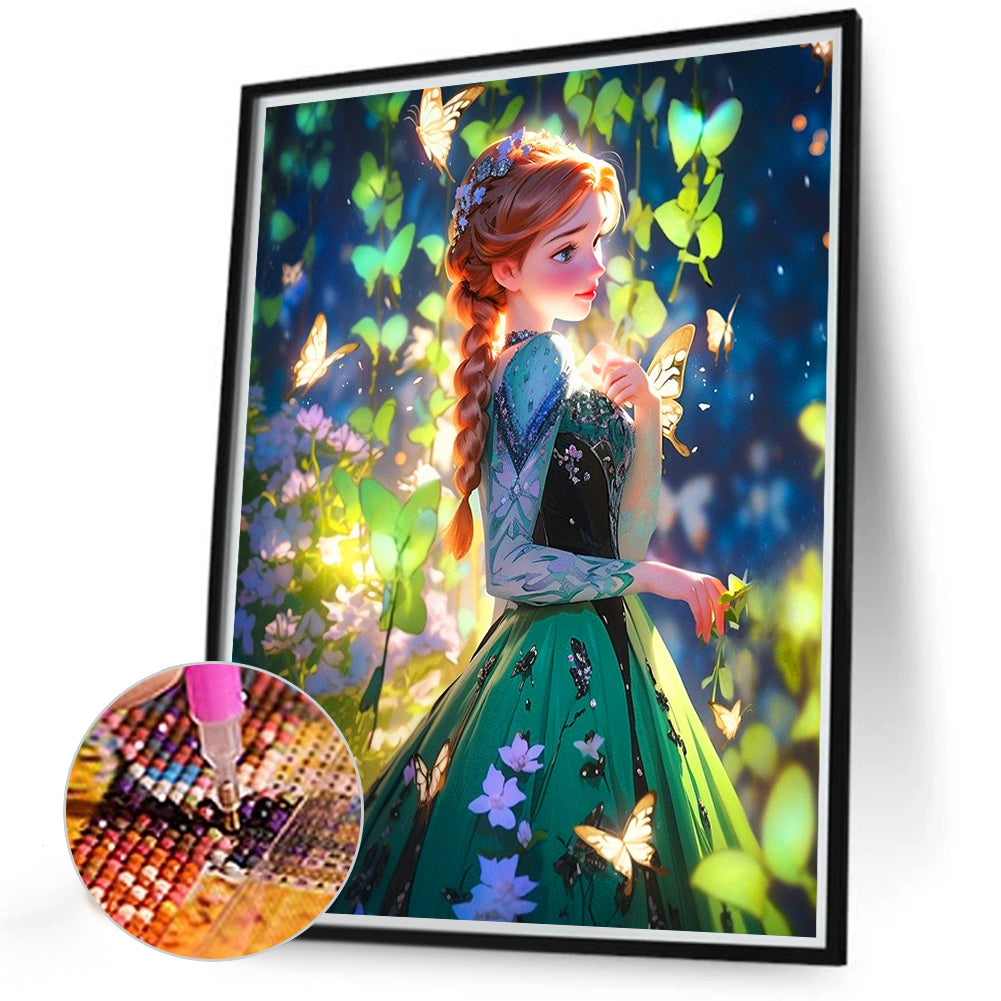 Anna And Elsa - Full Round Drill Diamond Painting 40*50CM