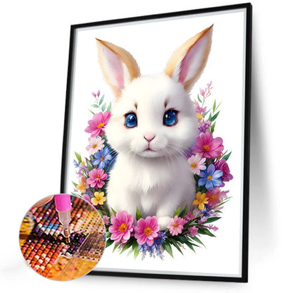 White Rabbit - Full Round Drill Diamond Painting 30*40CM