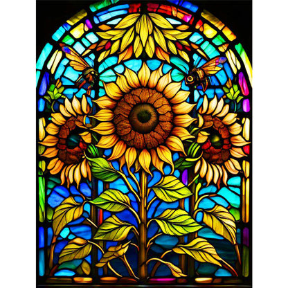 Sunflower - Full Round Drill Diamond Painting 30*40CM