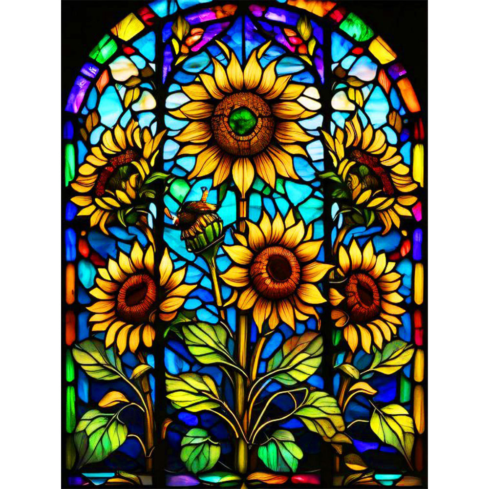 Sunflower - Full Round Drill Diamond Painting 30*40CM