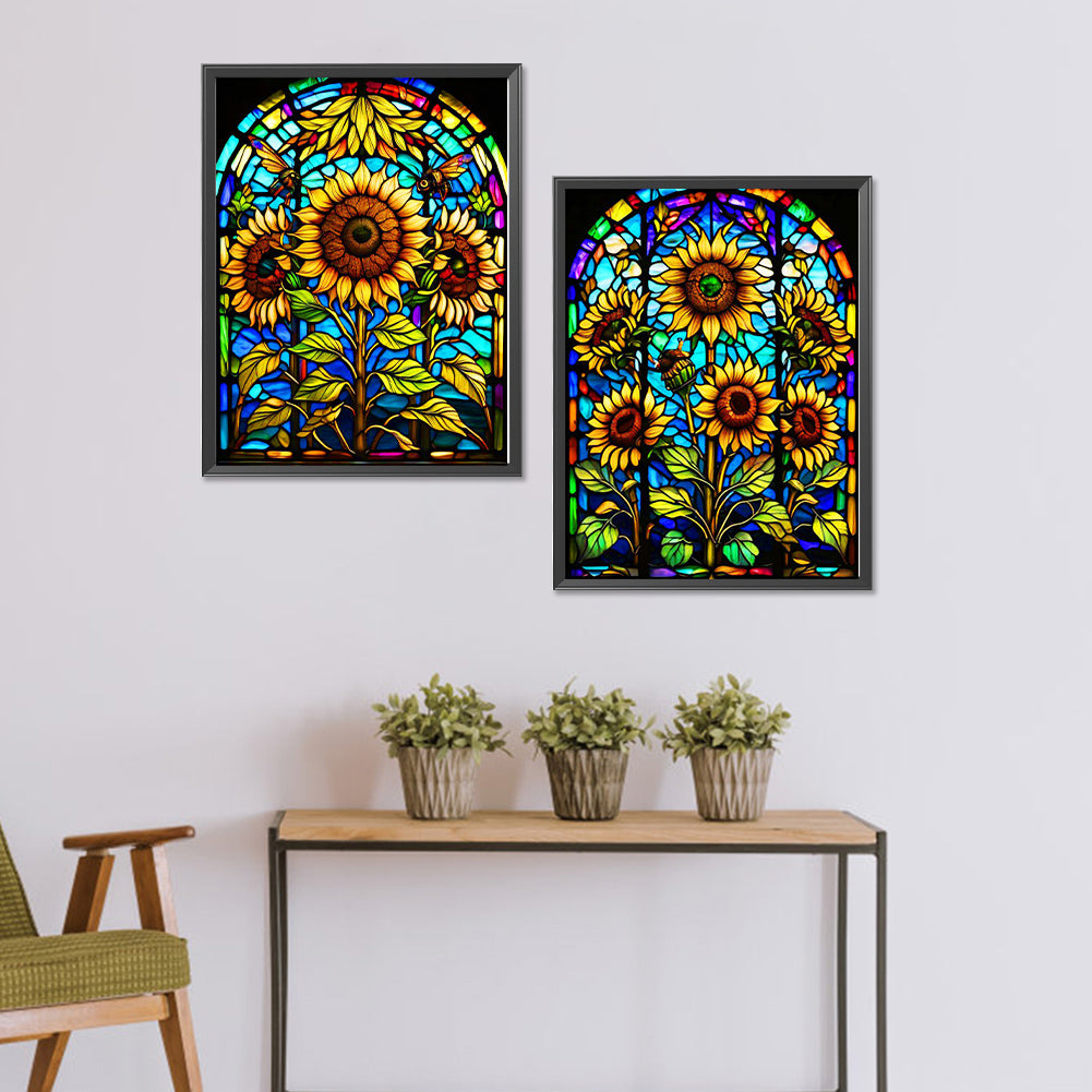 Sunflower - Full Round Drill Diamond Painting 30*40CM