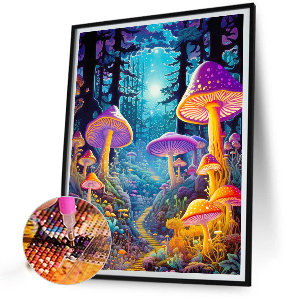 Mushroom Forest - Full Round AB Drill Diamond Painting 40*50CM