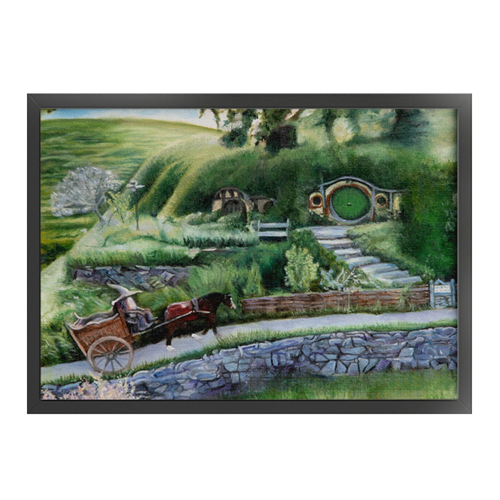 Hobbit Hut - 11CT Stamped Cross Stitch 65*50CM