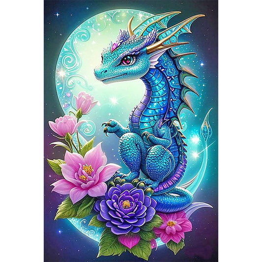 Flowers And Dragons - Full Round Drill Diamond Painting 40*60CM