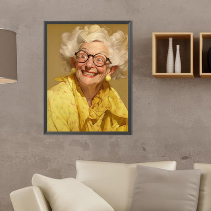 Funny Grandma - Full Round Drill Diamond Painting 30*40CM