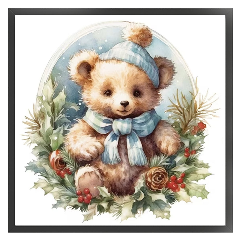 Bear - 18CT Stamped Cross Stitch 30*30CM