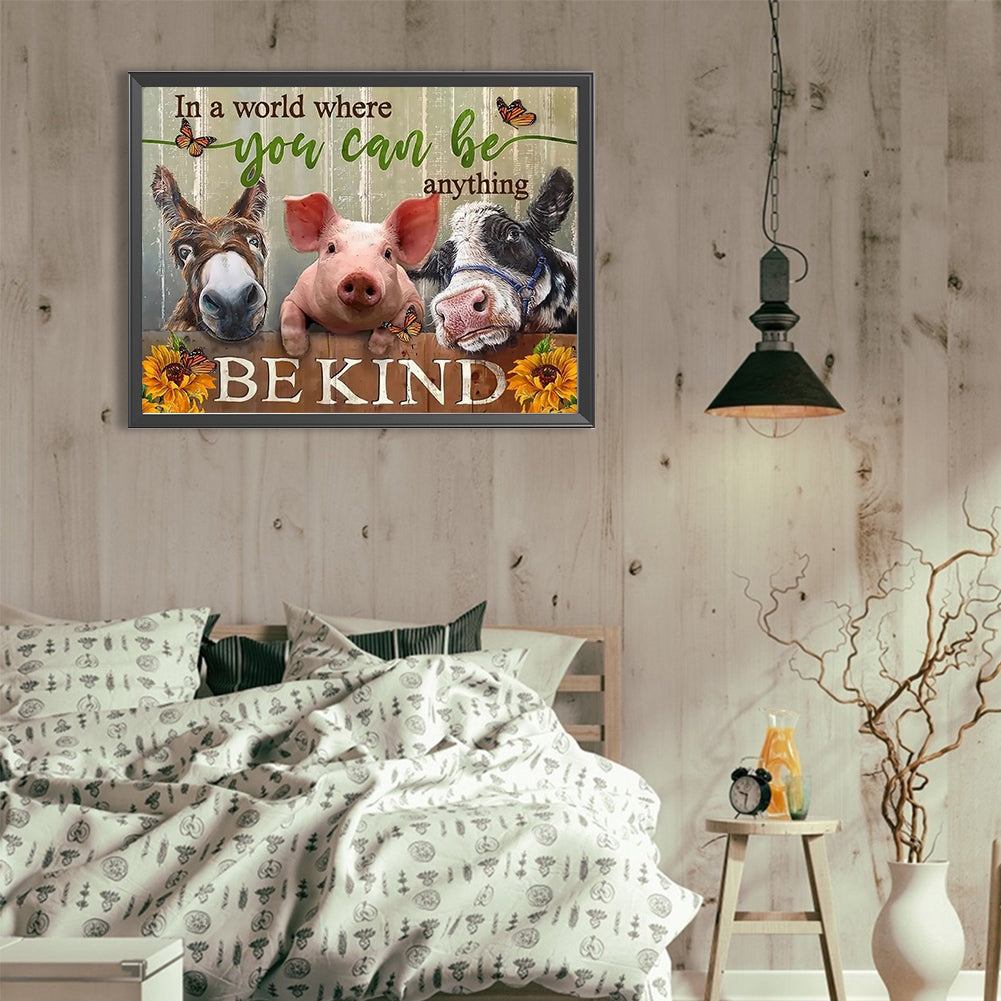 Farm Animals - Full Round Drill Diamond Painting 40*30CM