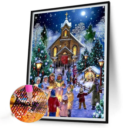 Christmas Atmosphere - Full Square Drill Diamond Painting 30*40CM