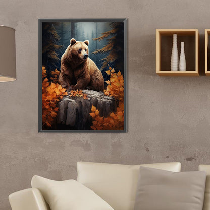 Brown Bear - Full Square Drill Diamond Painting 30*40CM