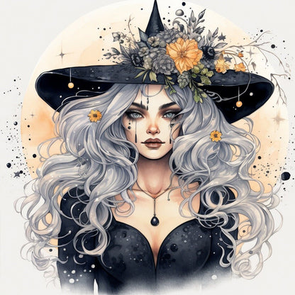 Witch - Full Round Drill Diamond Painting 30*30CM